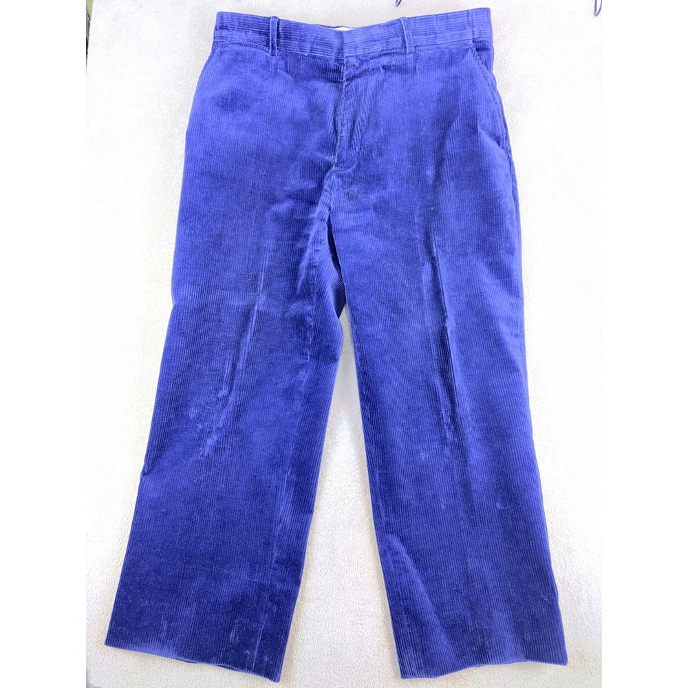 Polo Golf Ralph Lauren Mens Blue‎ Corduroy Straight Leg Pants 32X24 Wide Wale - Picture 2 of 6